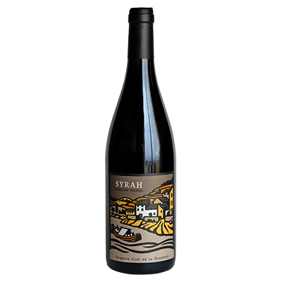 Bouteille de vin Syrah biologique vieilles vignes